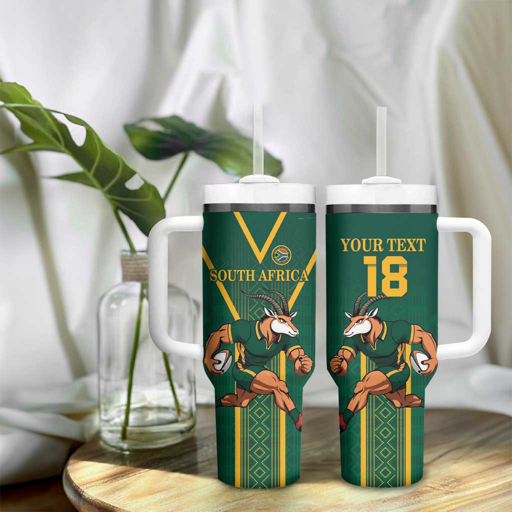 Custom South Africa Rugby Tumbler With Handle Go Springboks - African Pride