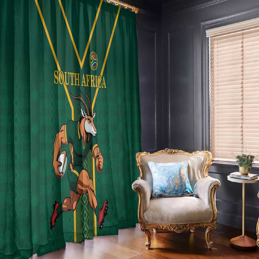 South Africa Rugby Window Curtain Go Springboks - African Pride