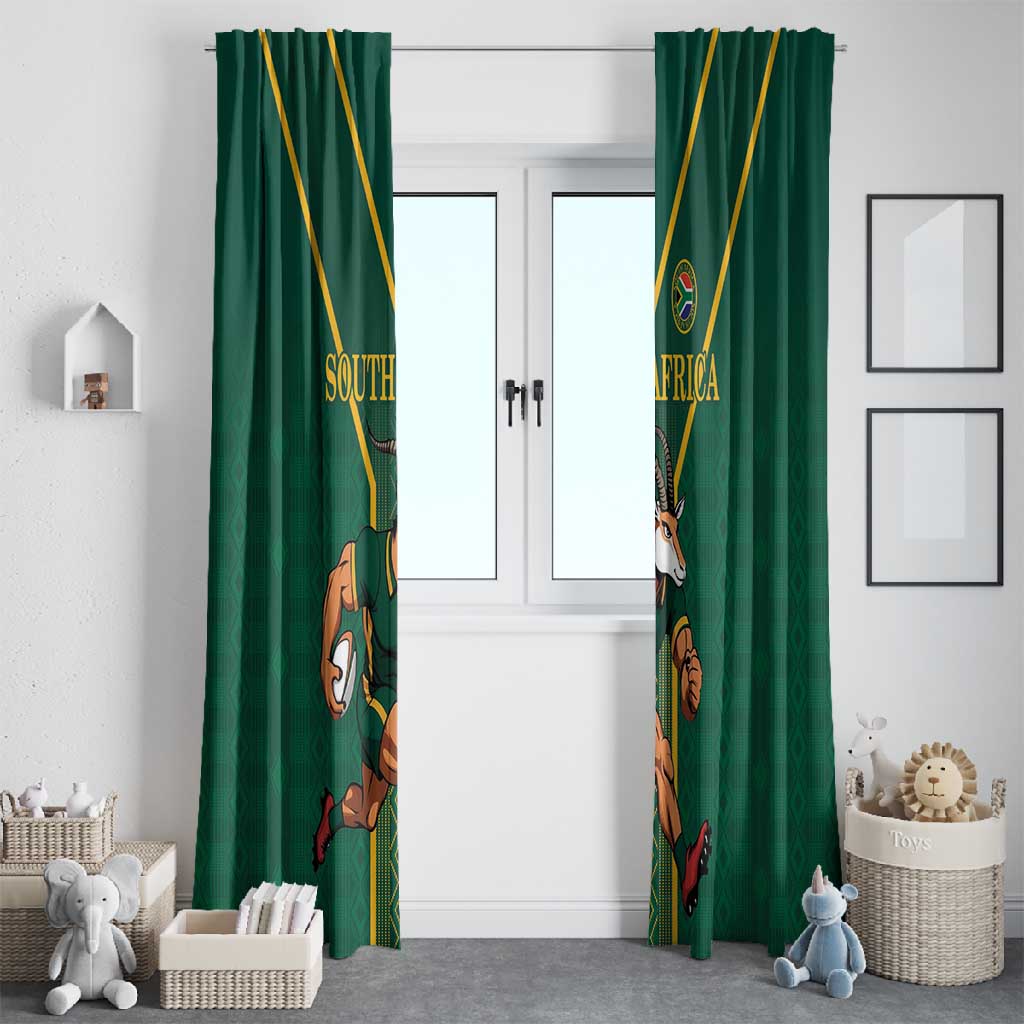 South Africa Rugby Window Curtain Go Springboks - African Pride