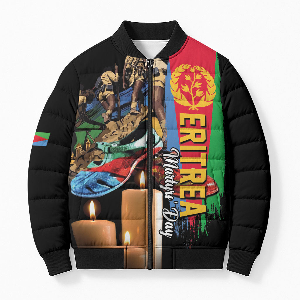 Personalized Eritrea Martyrs Day Bomber Puffer Jacket Honoring the Fallen