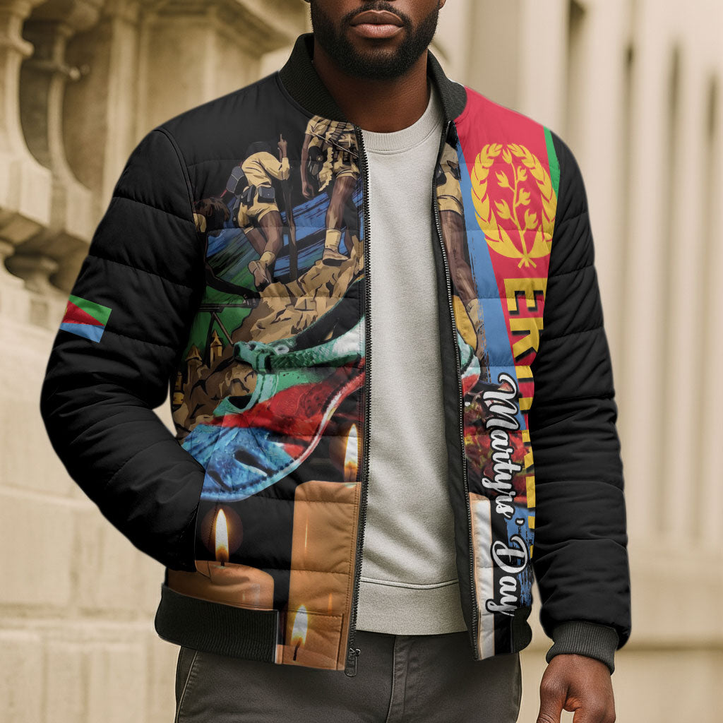 Personalized Eritrea Martyrs Day Bomber Puffer Jacket Honoring the Fallen