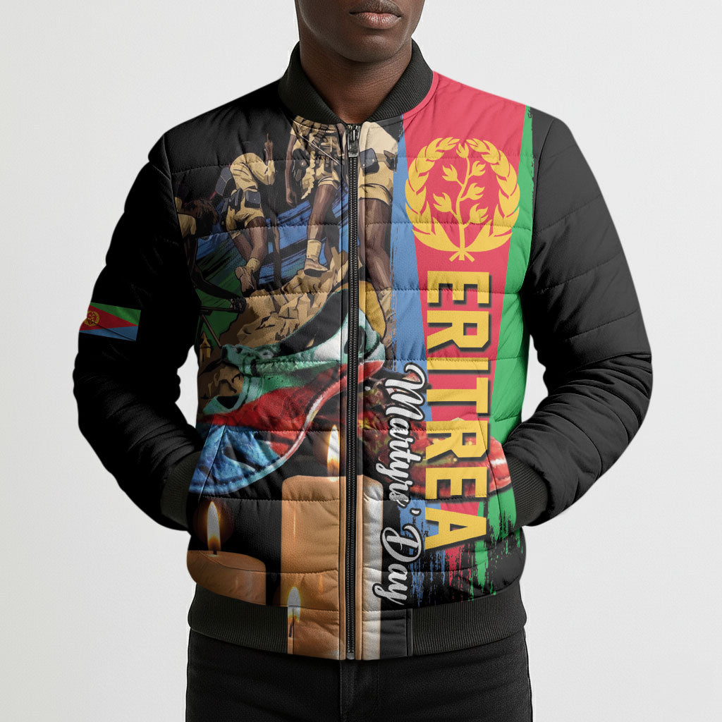 Personalized Eritrea Martyrs Day Bomber Puffer Jacket Honoring the Fallen