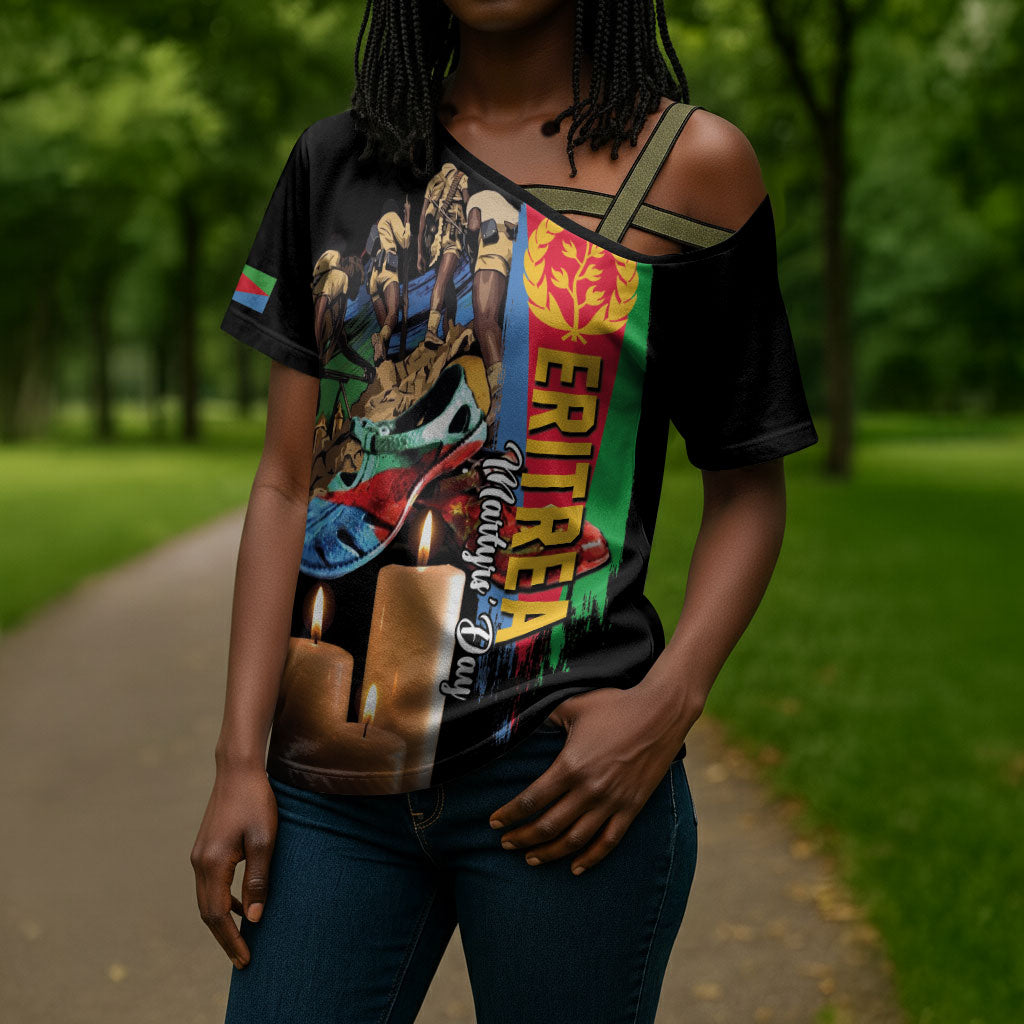 Personalized Eritrea Martyrs Day Cross Shoulder Shirt Honoring the Fallen