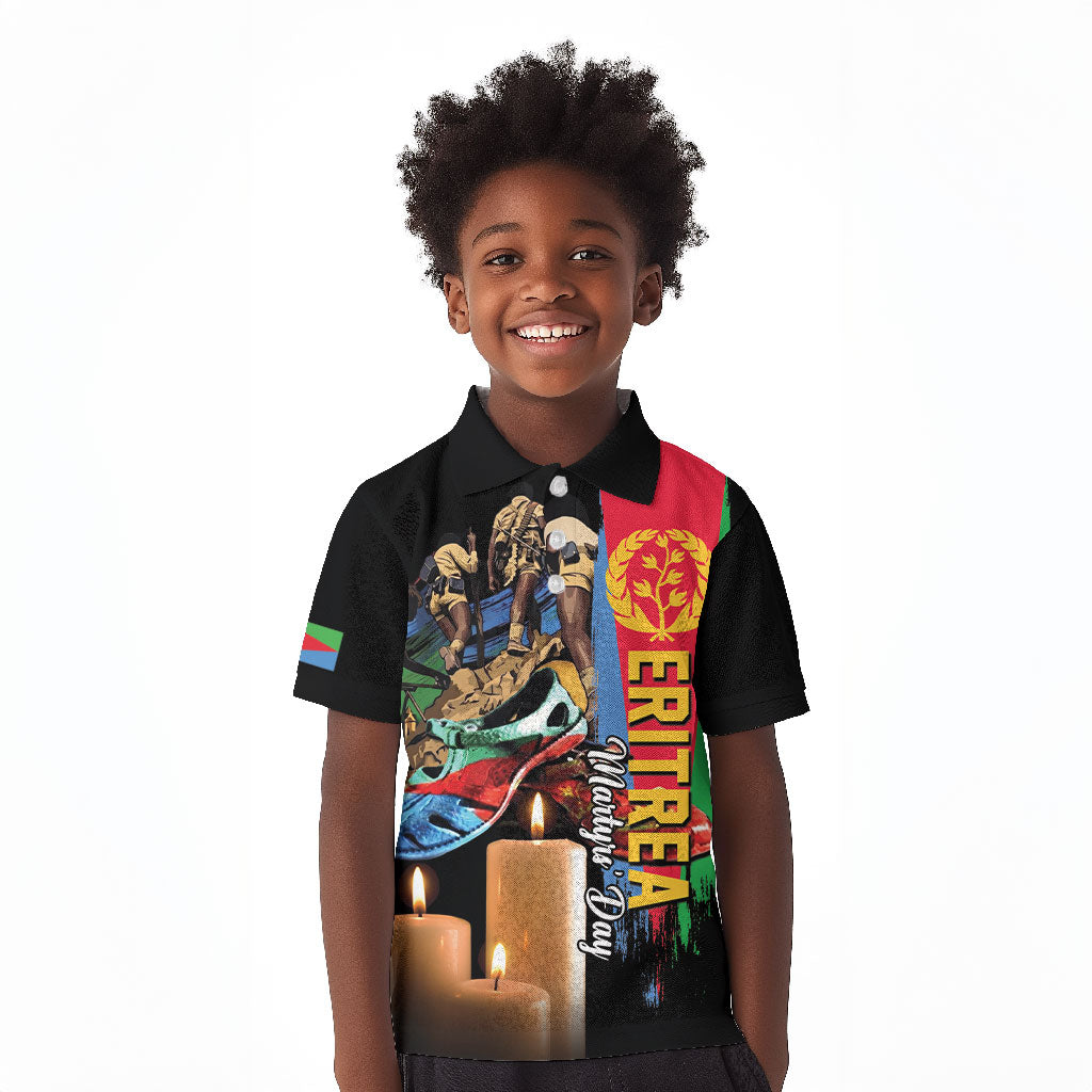 Personalized Eritrea Martyrs Day Kid Polo Shirt Honoring the Fallen
