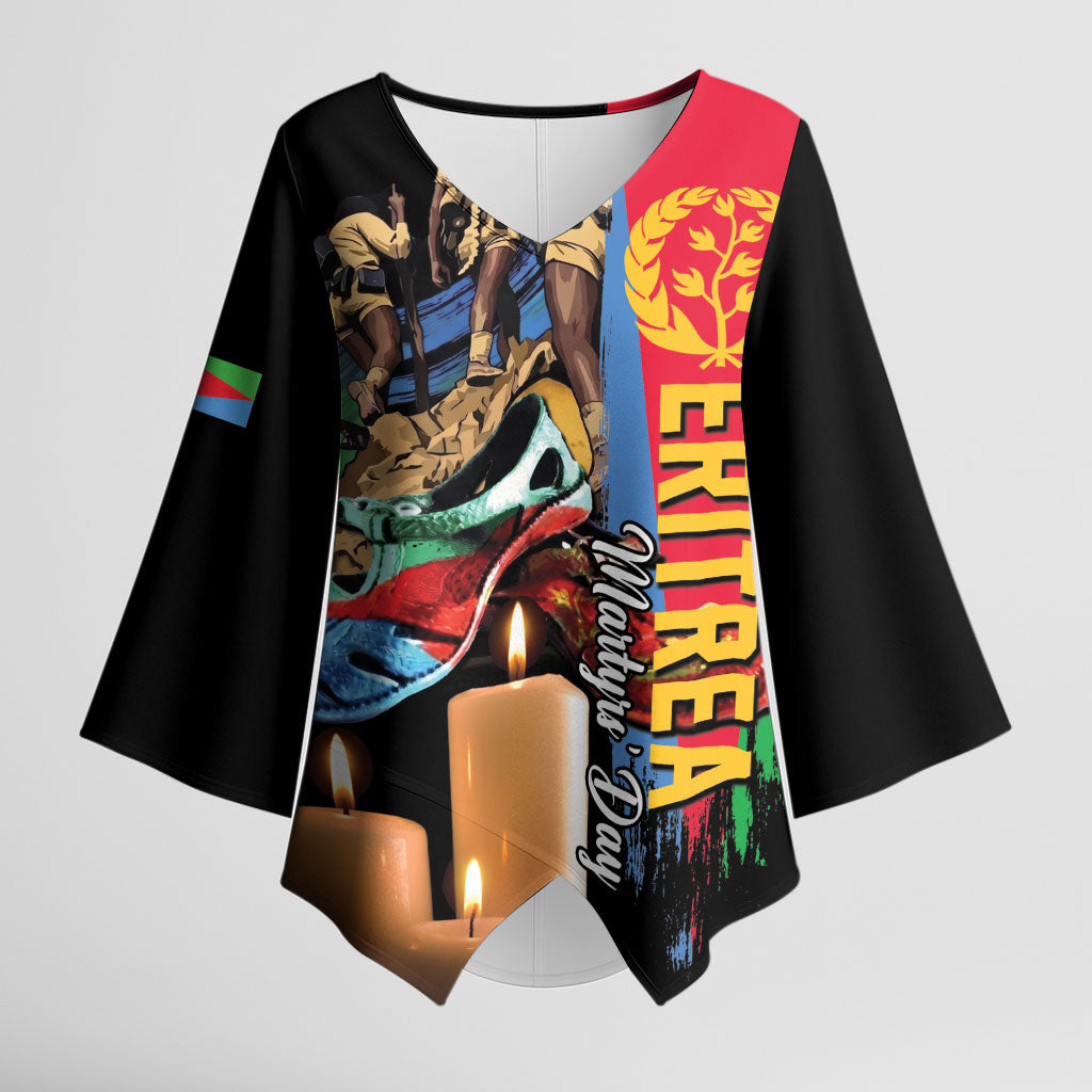 Personalized Eritrea Martyrs Day Kimono Sleeve Blouse Honoring the Fallen