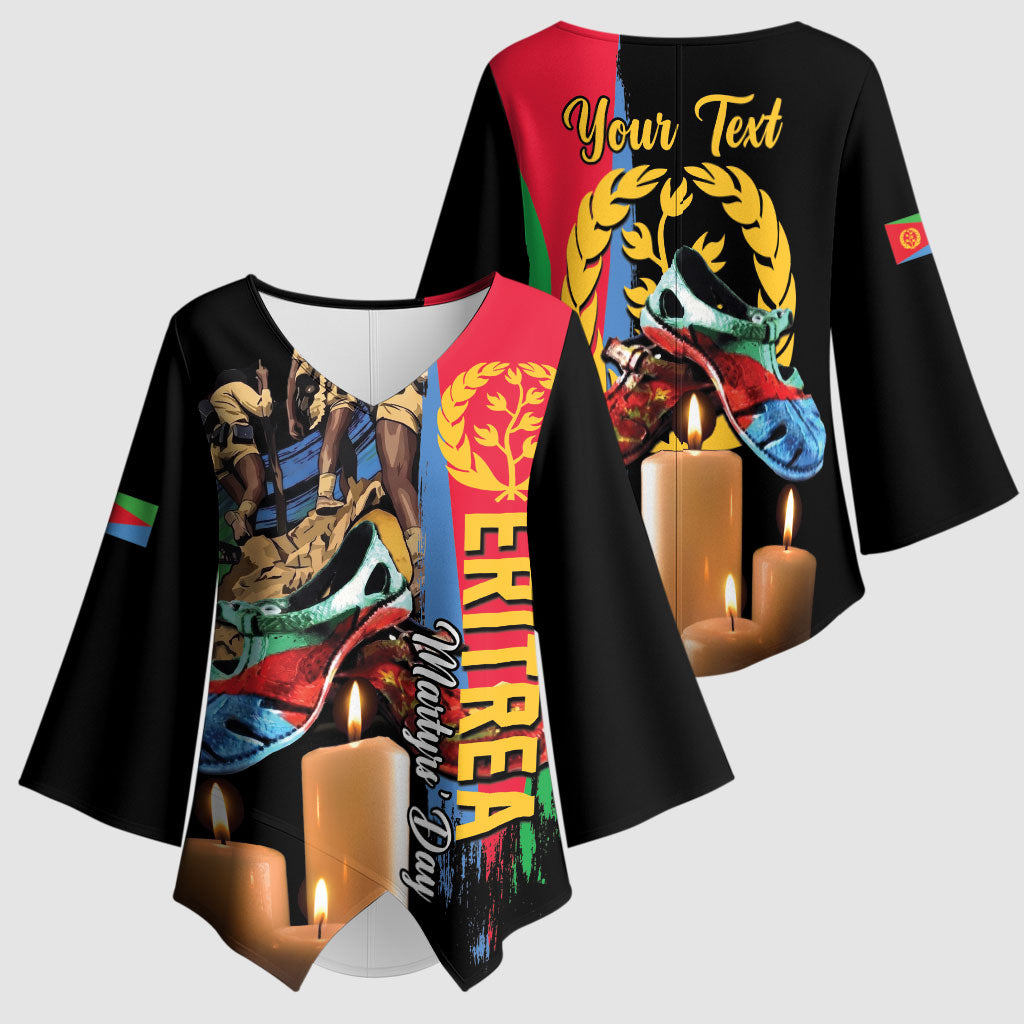 Personalized Eritrea Martyrs Day Kimono Sleeve Blouse Honoring the Fallen