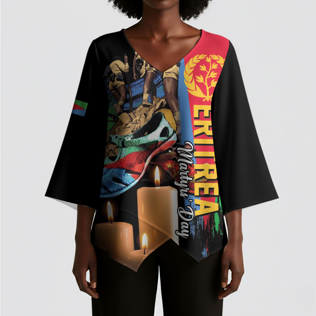 Personalized Eritrea Martyrs Day Kimono Sleeve Blouse Honoring the Fallen