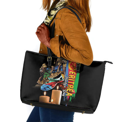 Eritrea Martyrs Day Leather Tote Bag Honoring the Fallen