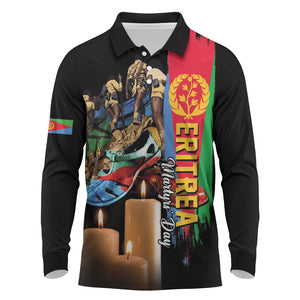 Personalized Eritrea Martyrs Day Long Sleeve Polo Shirt Honoring the Fallen