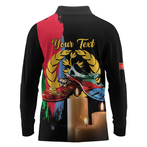 Personalized Eritrea Martyrs Day Long Sleeve Polo Shirt Honoring the Fallen