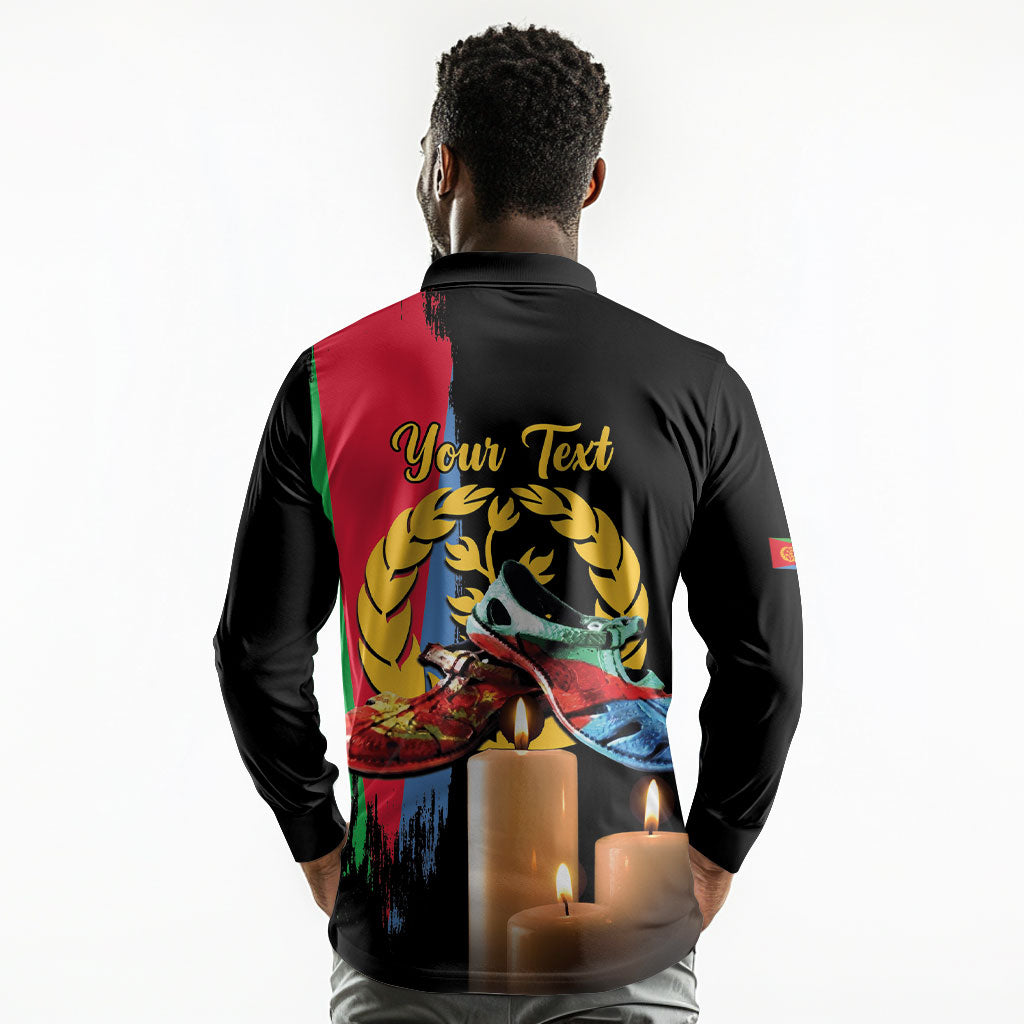 Personalized Eritrea Martyrs Day Long Sleeve Polo Shirt Honoring the Fallen