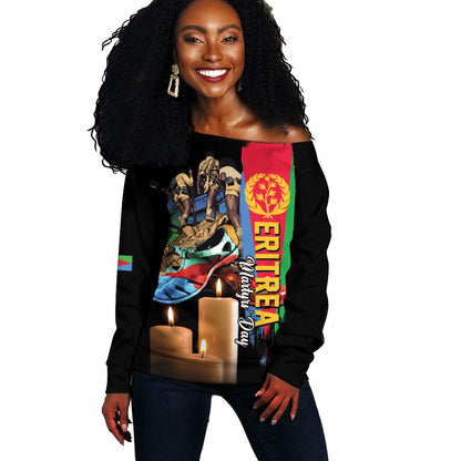 Personalized Eritrea Martyrs Day Off Shoulder Sweater Honoring the Fallen