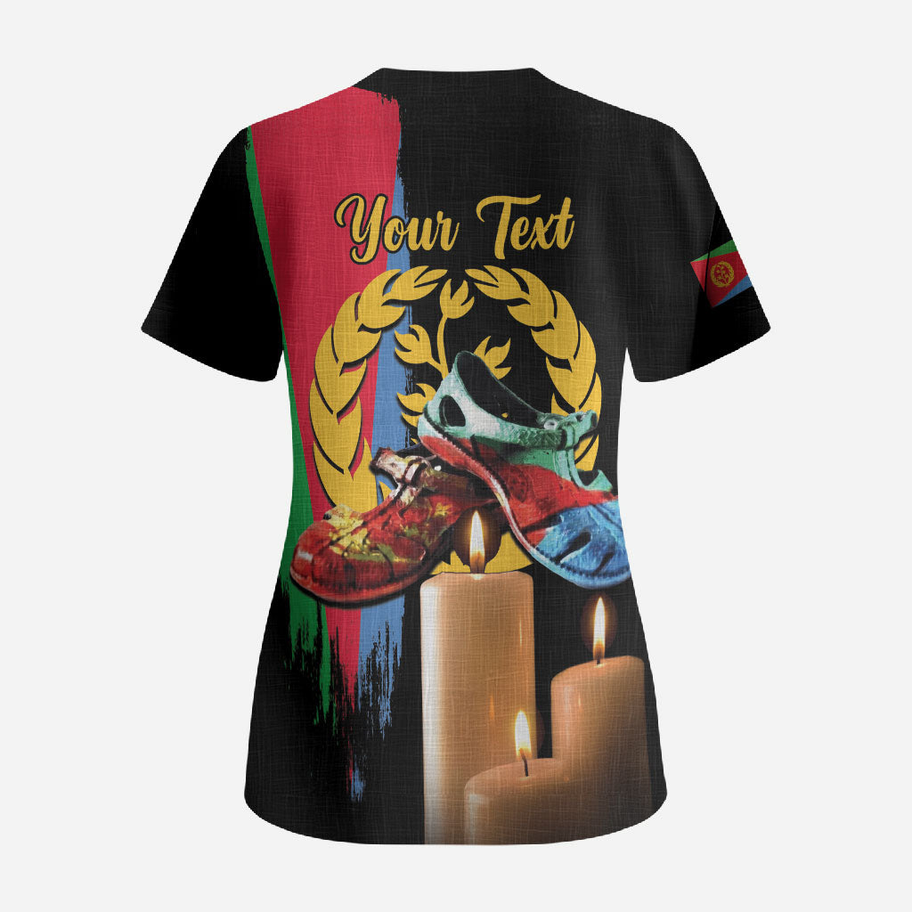 Personalized Eritrea Martyrs Day Scrub Top Honoring the Fallen