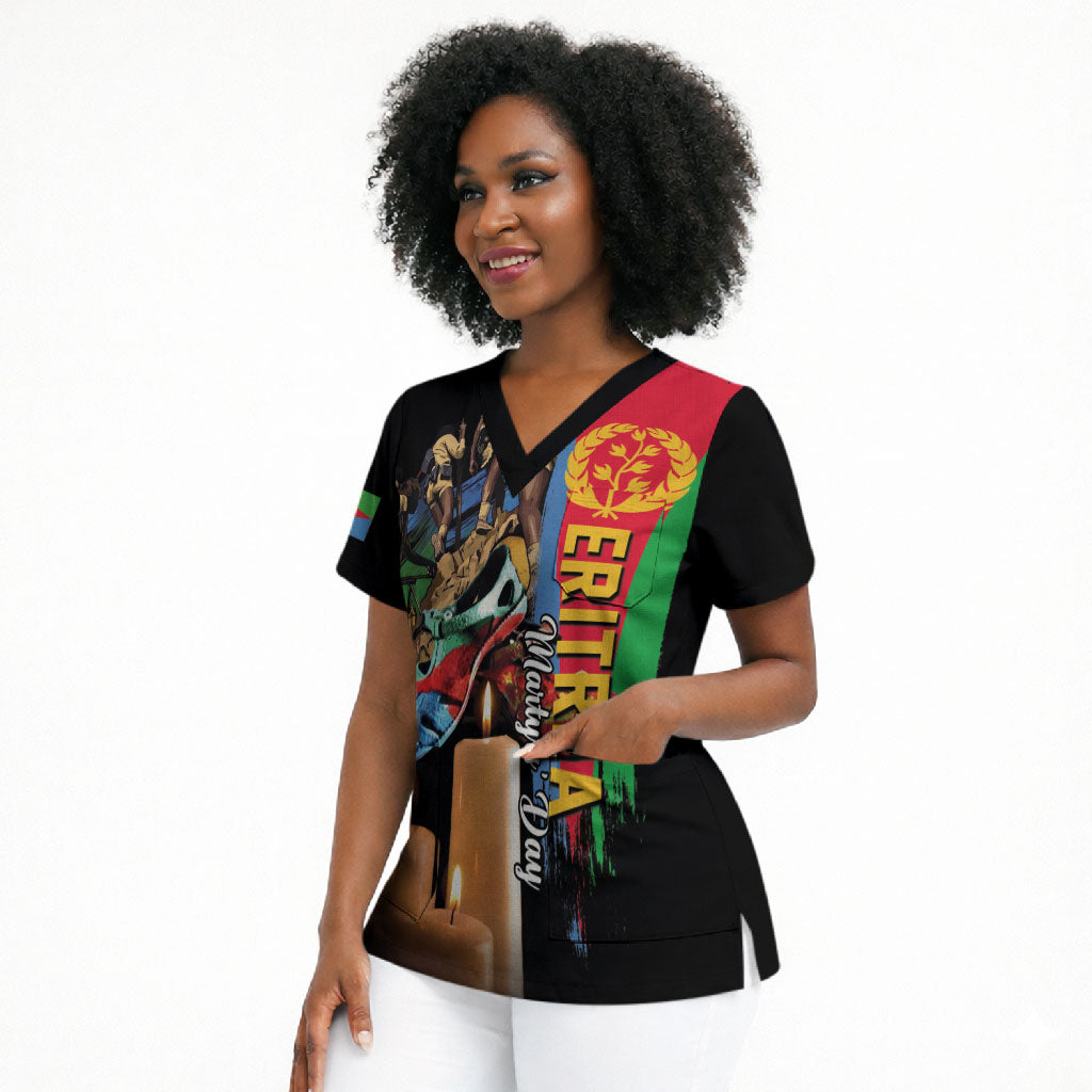 Personalized Eritrea Martyrs Day Scrub Top Honoring the Fallen