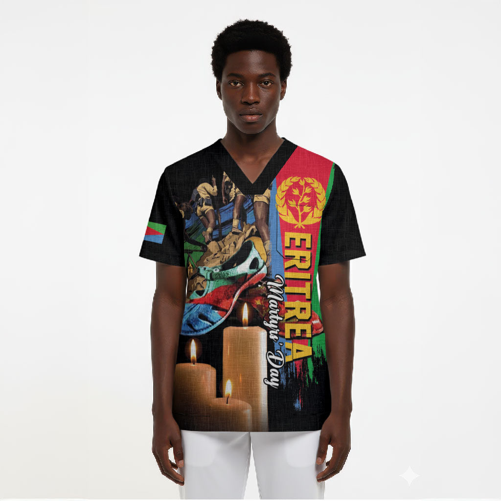 Personalized Eritrea Martyrs Day Scrub Top Honoring the Fallen