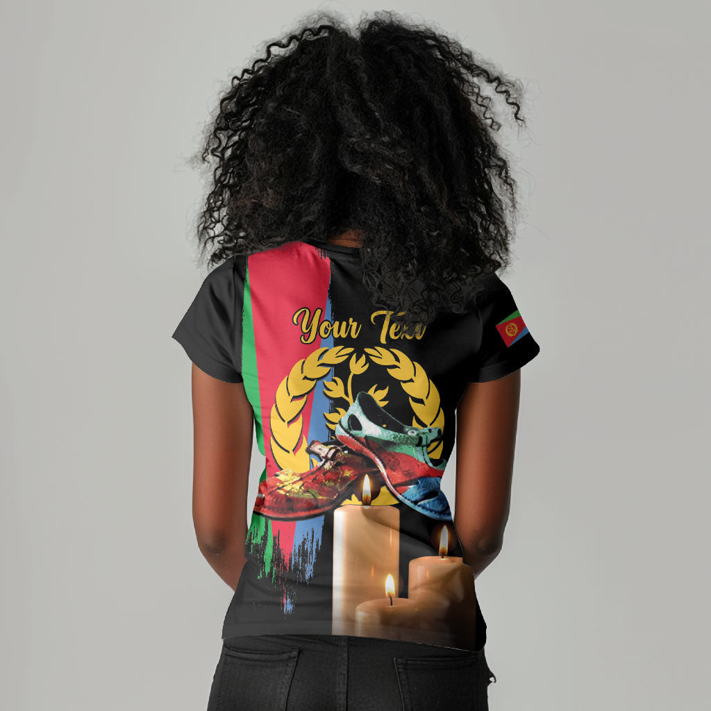 Personalized Eritrea Martyrs Day Women V-Neck T-Shirt Honoring the Fallen