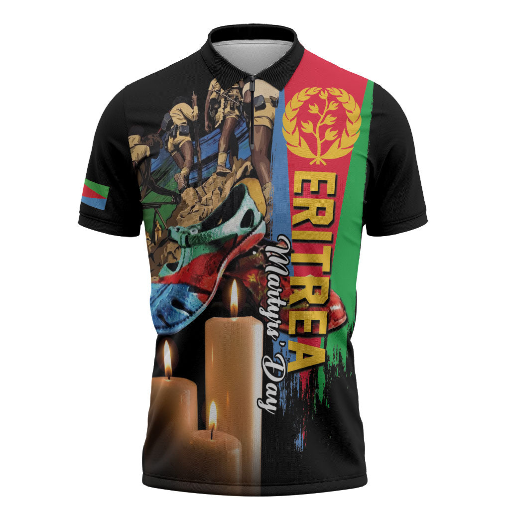 Personalized Eritrea Martyrs Day Zipper Polo Shirt Honoring the Fallen