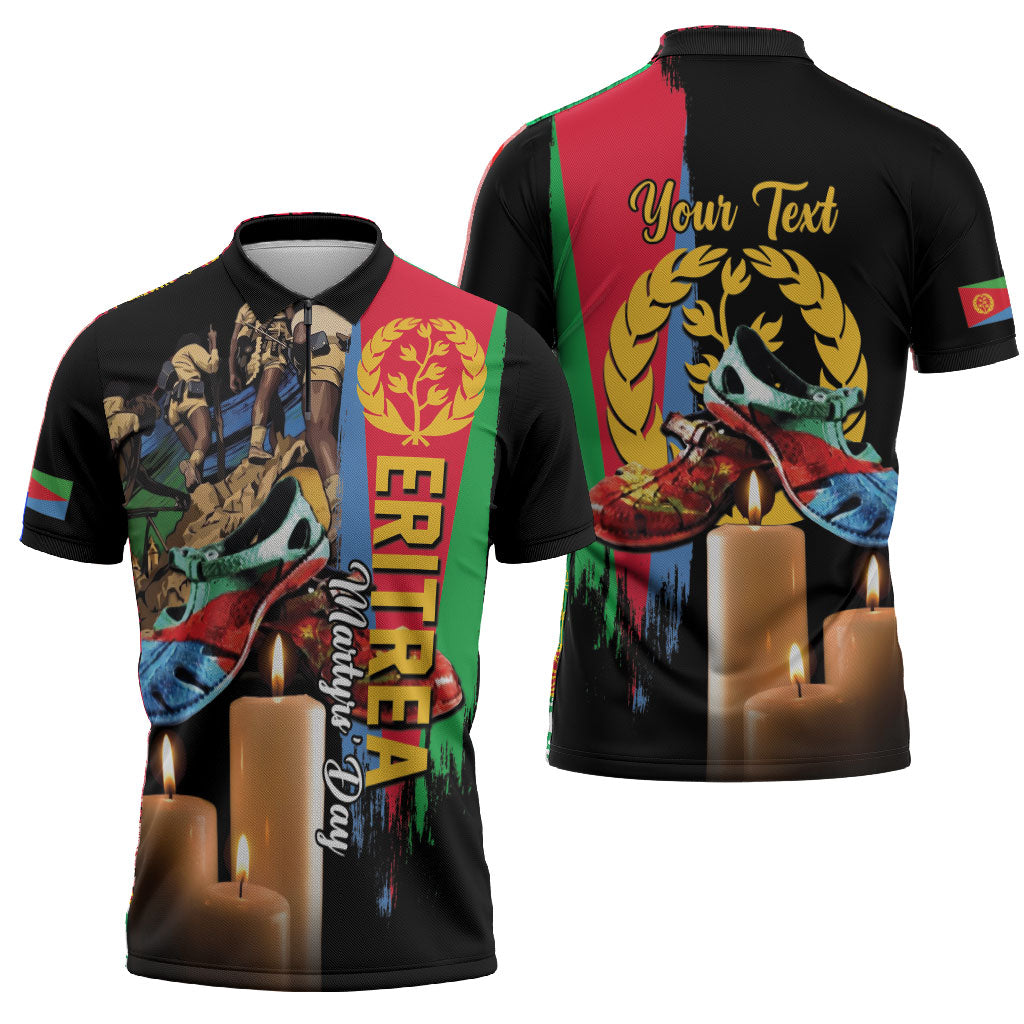 Personalized Eritrea Martyrs Day Zipper Polo Shirt Honoring the Fallen