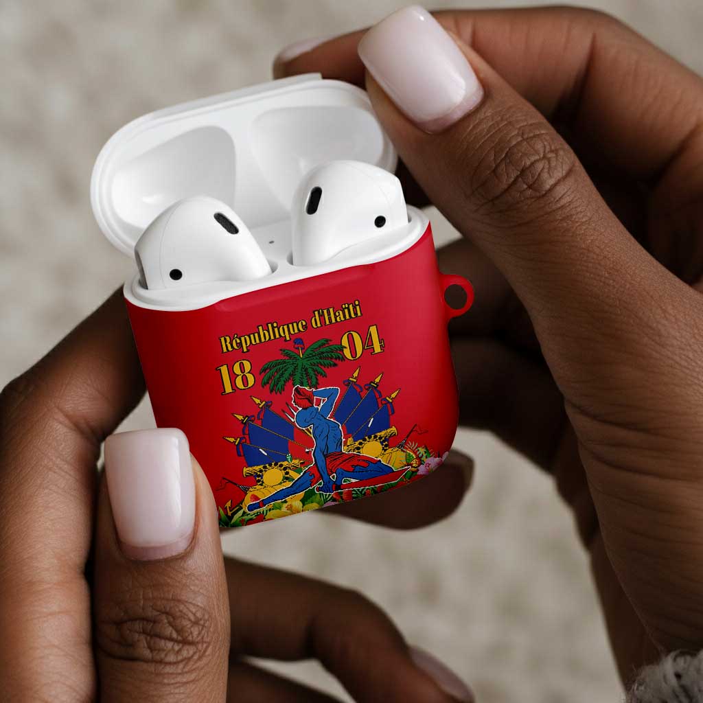 Afro-Haitians Independence Day AirPods Case Le Marron Inconnu Unity Makes Strength