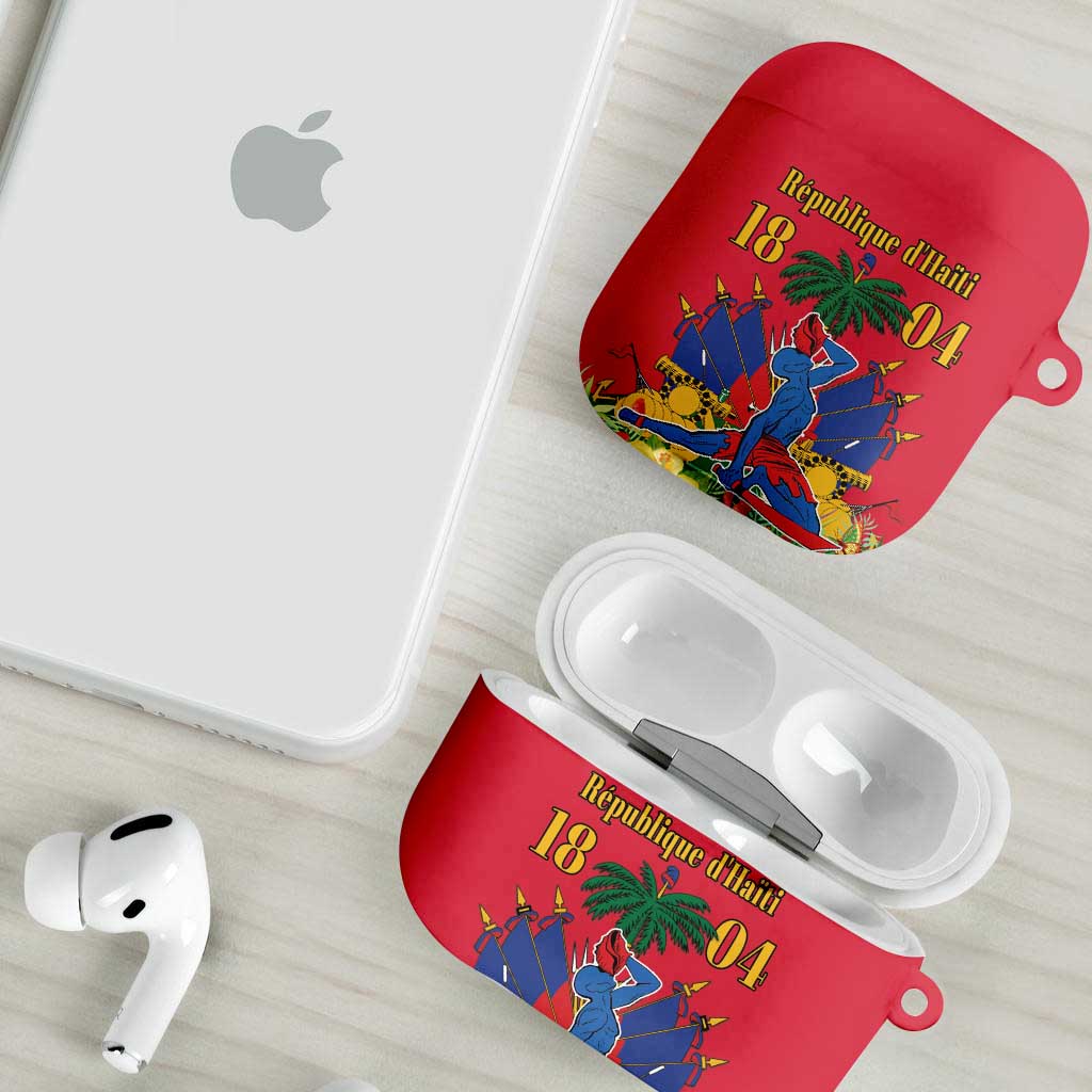 Afro-Haitians Independence Day AirPods Case Le Marron Inconnu Unity Makes Strength