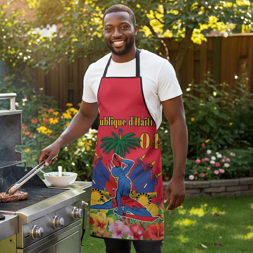 Afro-Haitians Independence Day Apron Le Marron Inconnu Unity Makes Strength