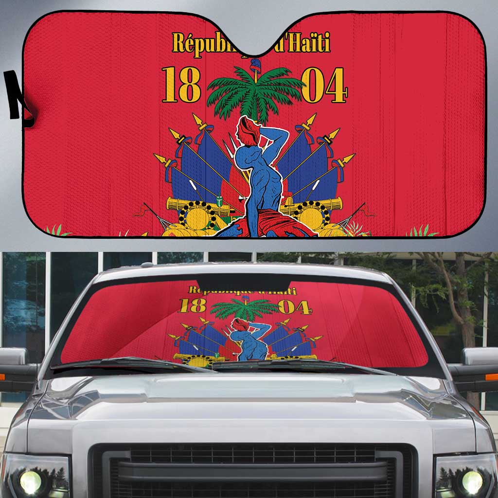Afro-Haitians Independence Day Auto Sun Shade Le Marron Inconnu Unity Makes Strength