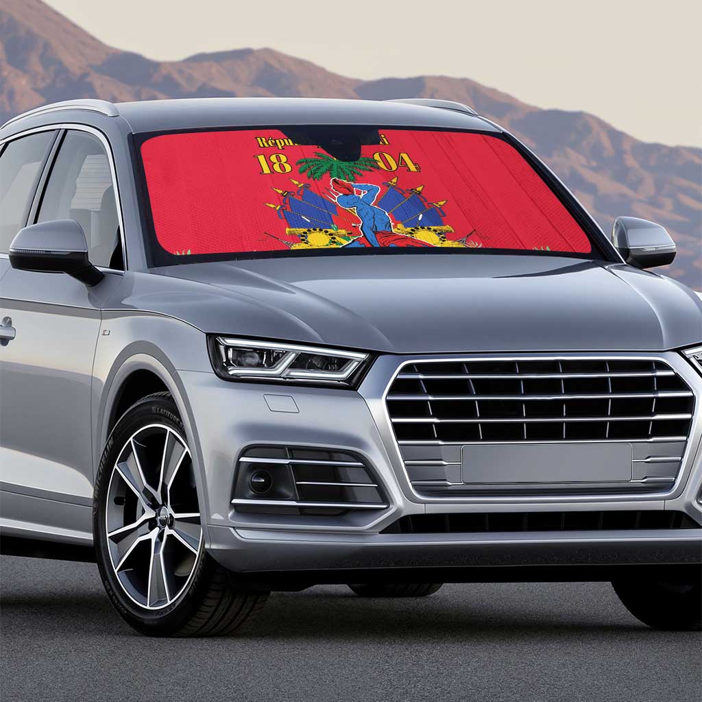 Afro-Haitians Independence Day Auto Sun Shade Le Marron Inconnu Unity Makes Strength