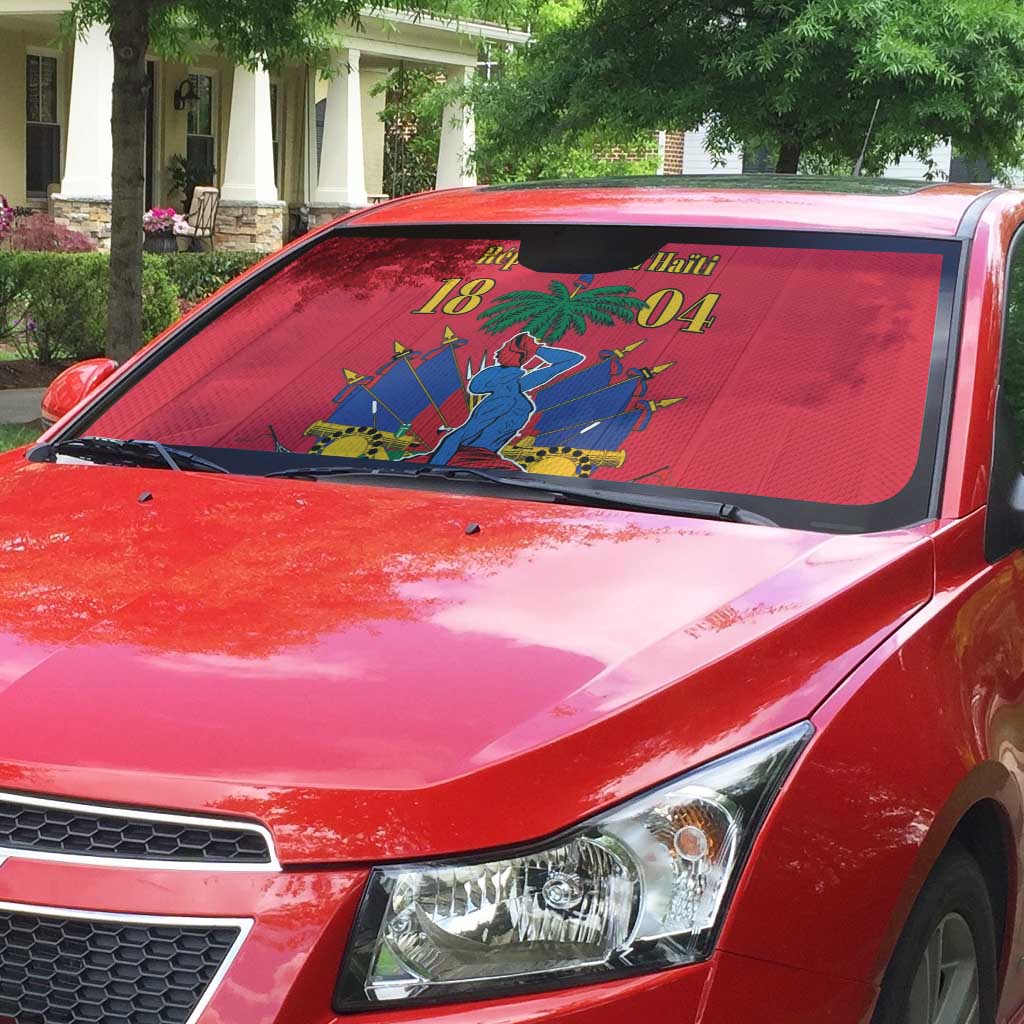 Afro-Haitians Independence Day Auto Sun Shade Le Marron Inconnu Unity Makes Strength