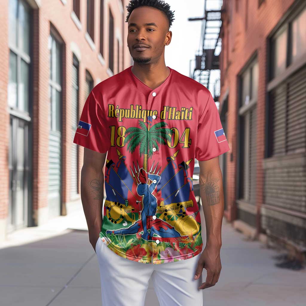 Afro-Haitians Independence Day Baseball Jersey Le Marron Inconnu Unity Makes Strength - African Pride