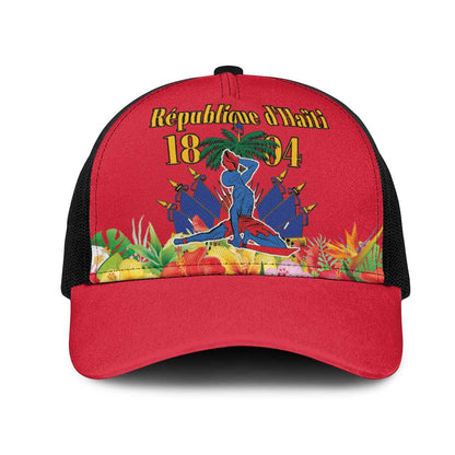 Afro-Haitians Independence Day Baseball Net Cap Le Marron Inconnu Unity Makes Strength - African Pride