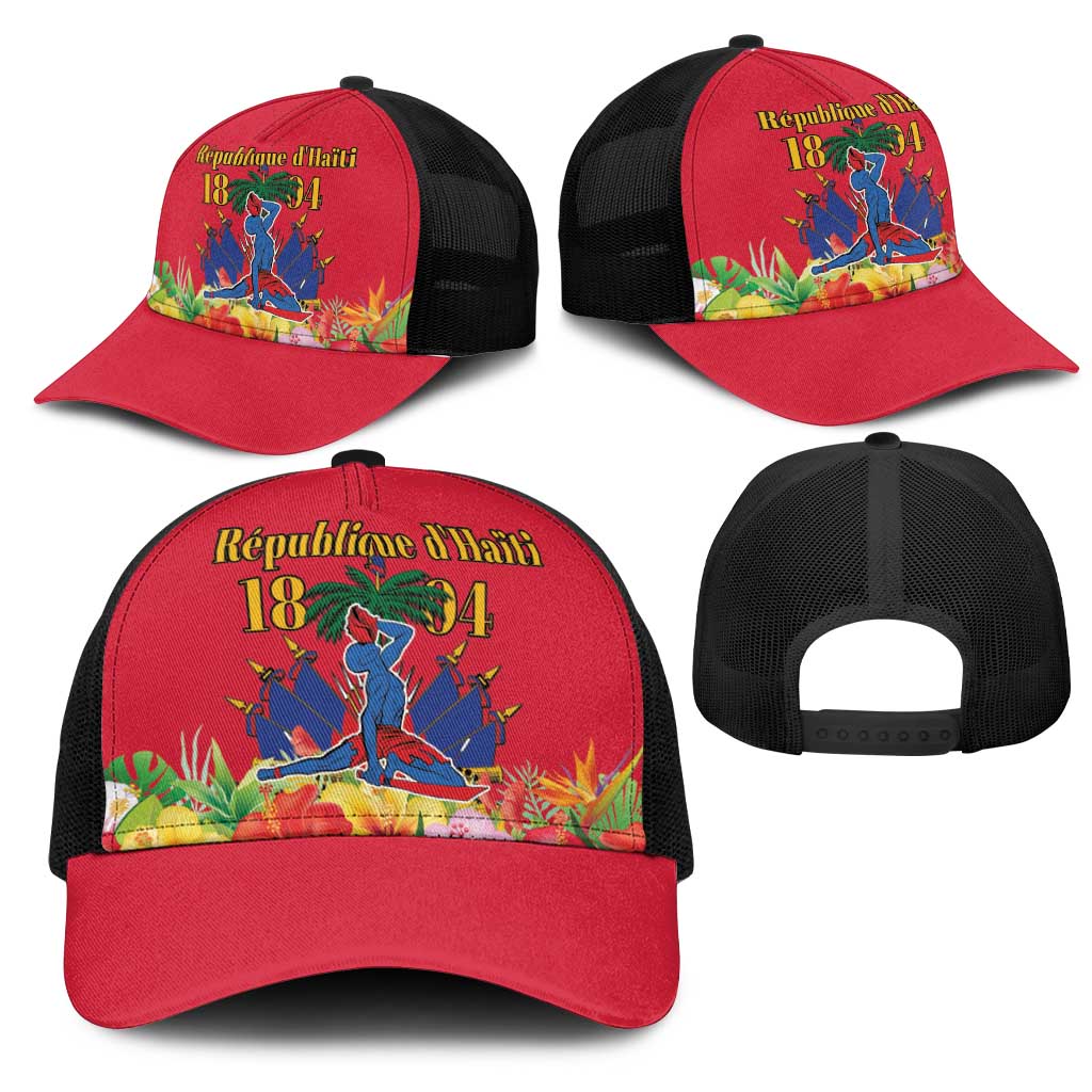 Afro-Haitians Independence Day Baseball Net Cap Le Marron Inconnu Unity Makes Strength - African Pride