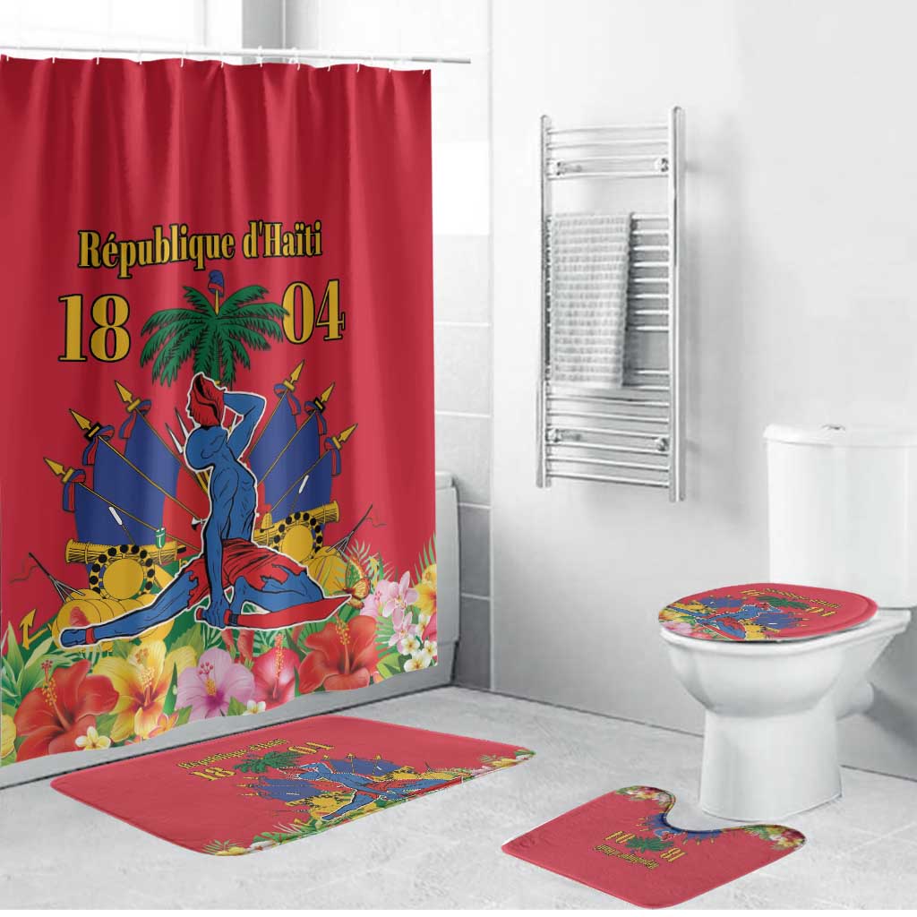 Afro-Haitians Independence Day Bathroom Set Le Marron Inconnu Unity Makes Strength