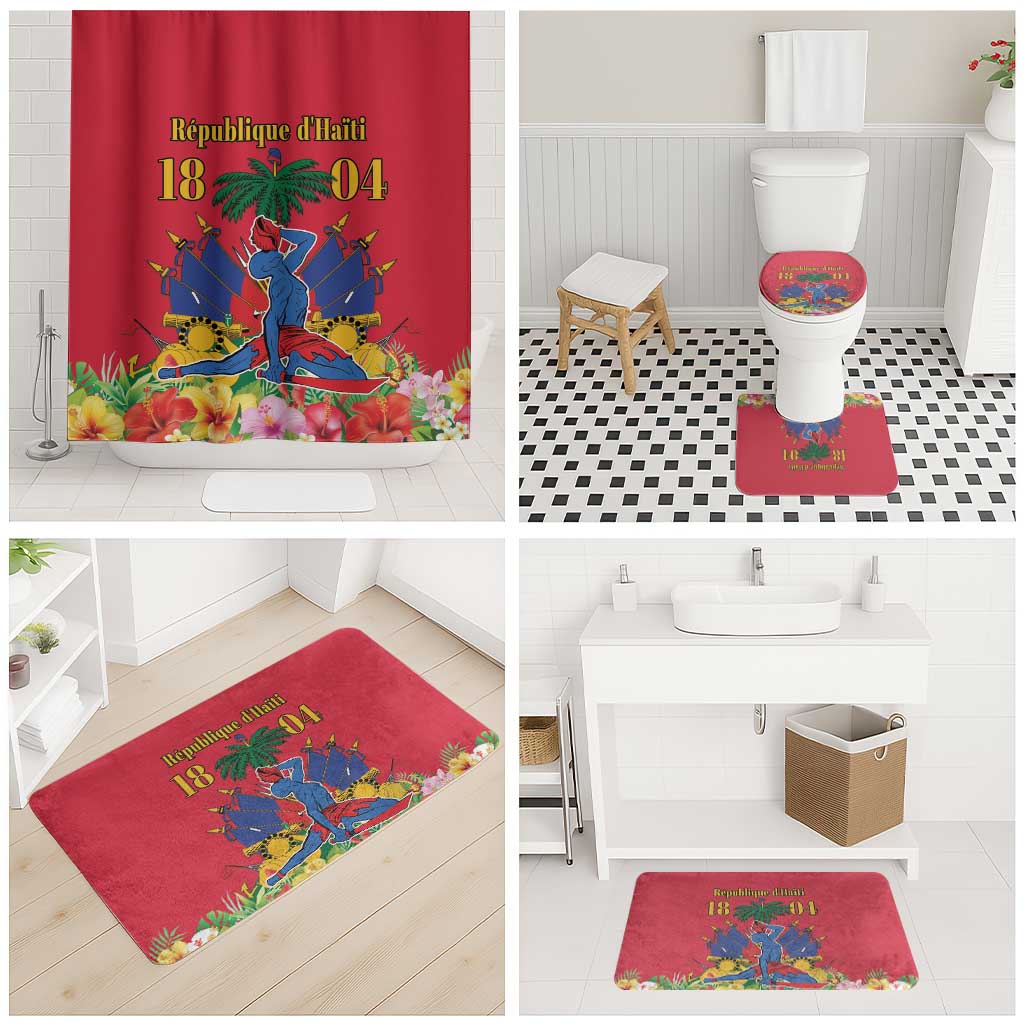 Afro-Haitians Independence Day Bathroom Set Le Marron Inconnu Unity Makes Strength