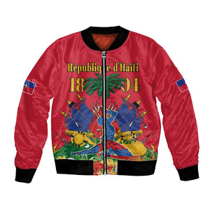 Afro-Haitians Independence Day Bomber Jacket Le Marron Inconnu Unity Makes Strength - African Pride