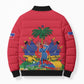 Afro-Haitians Independence Day Bomber Puffer Jacket Le Marron Inconnu Unity Makes Strength
