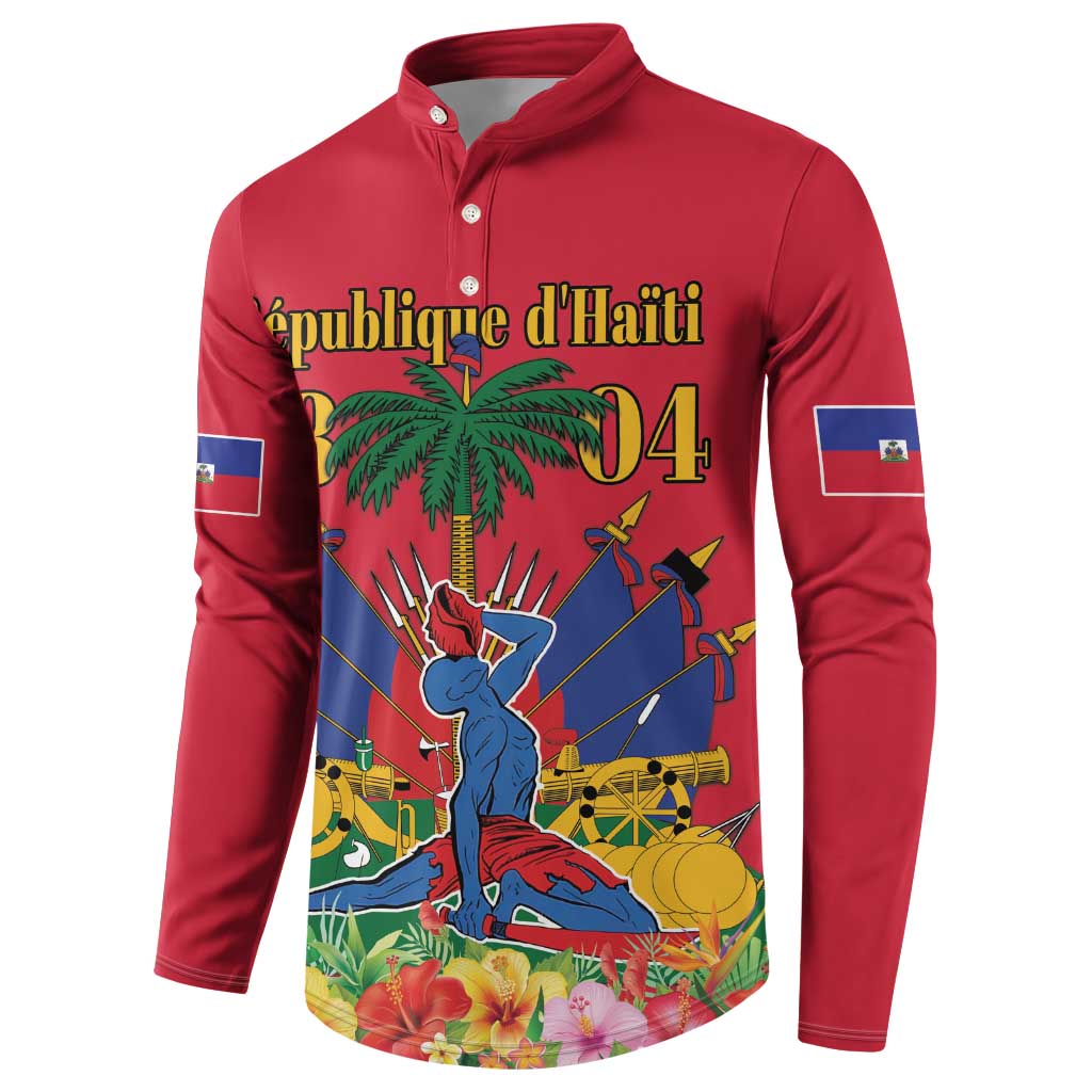 Afro-Haitians Independence Day Button Sweatshirt Le Marron Inconnu Unity Makes Strength