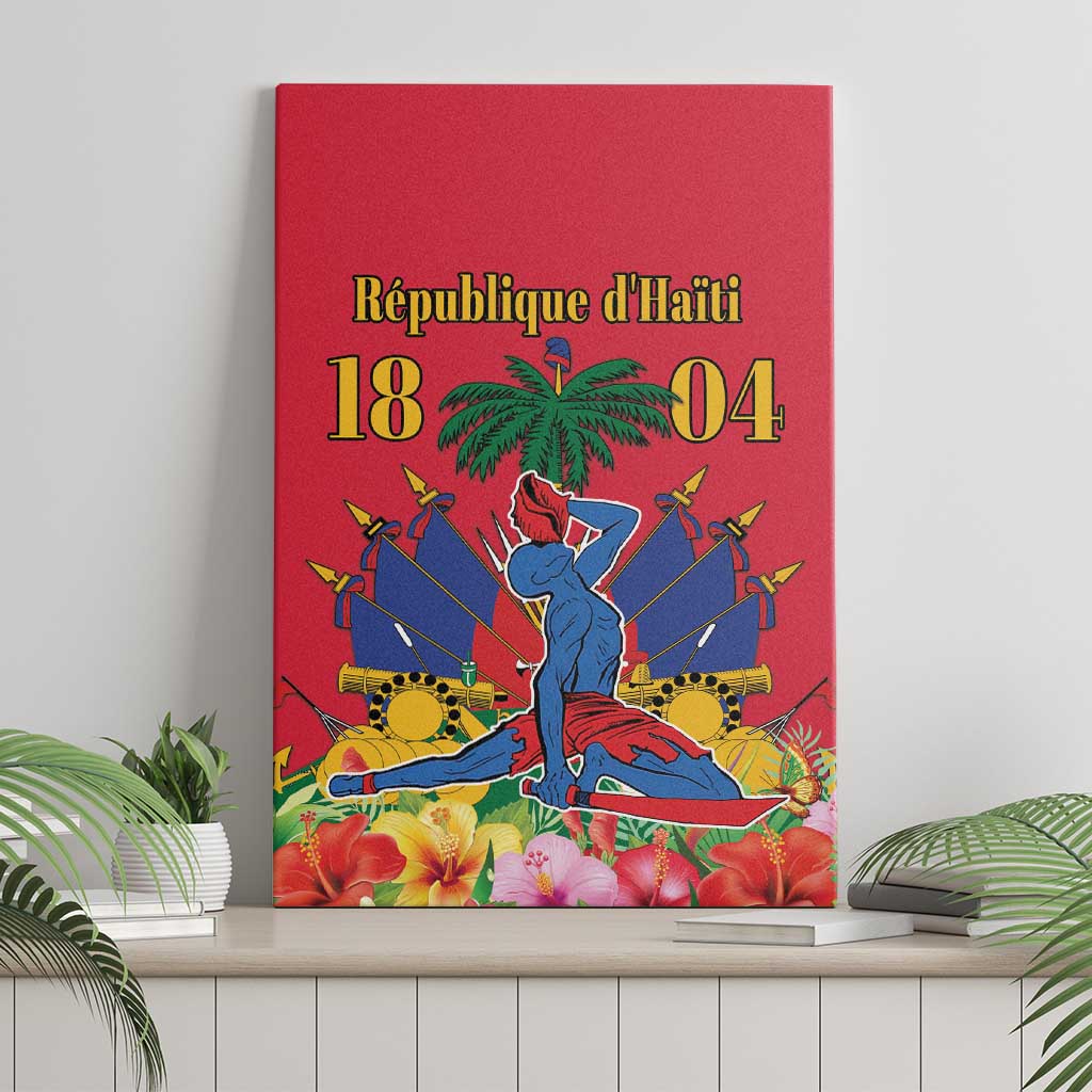 Afro-Haitians Independence Day Canvas Wall Art Le Marron Inconnu Unity Makes Strength - African Pride