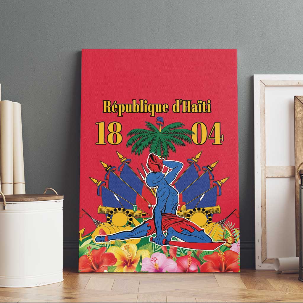 Afro-Haitians Independence Day Canvas Wall Art Le Marron Inconnu Unity Makes Strength - African Pride