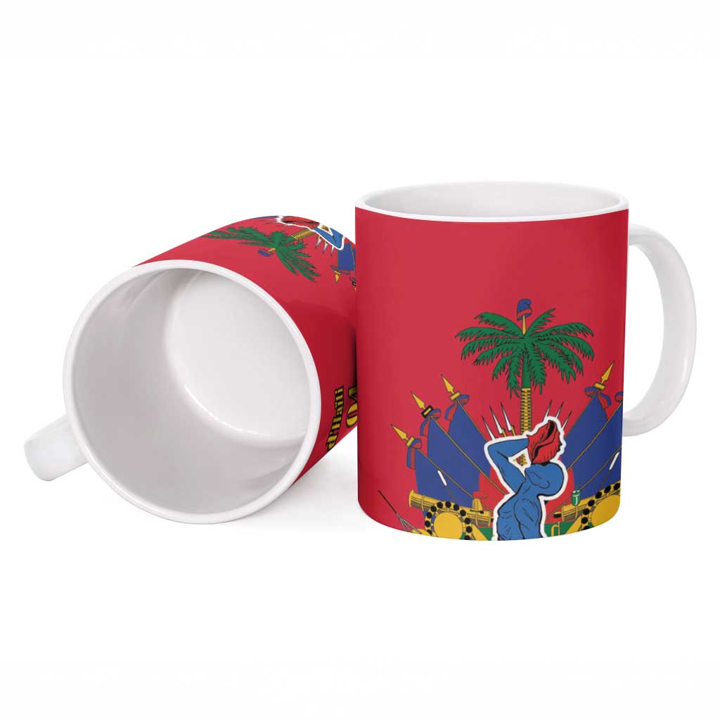 Afro-Haitians Independence Day Ceramic Mug Le Marron Inconnu Unity Makes Strength