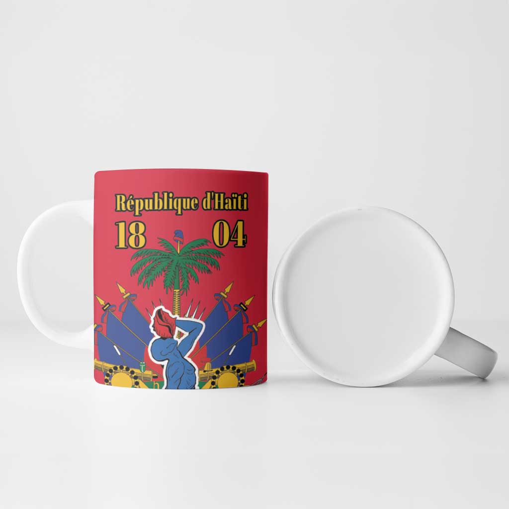 Afro-Haitians Independence Day Ceramic Mug Le Marron Inconnu Unity Makes Strength