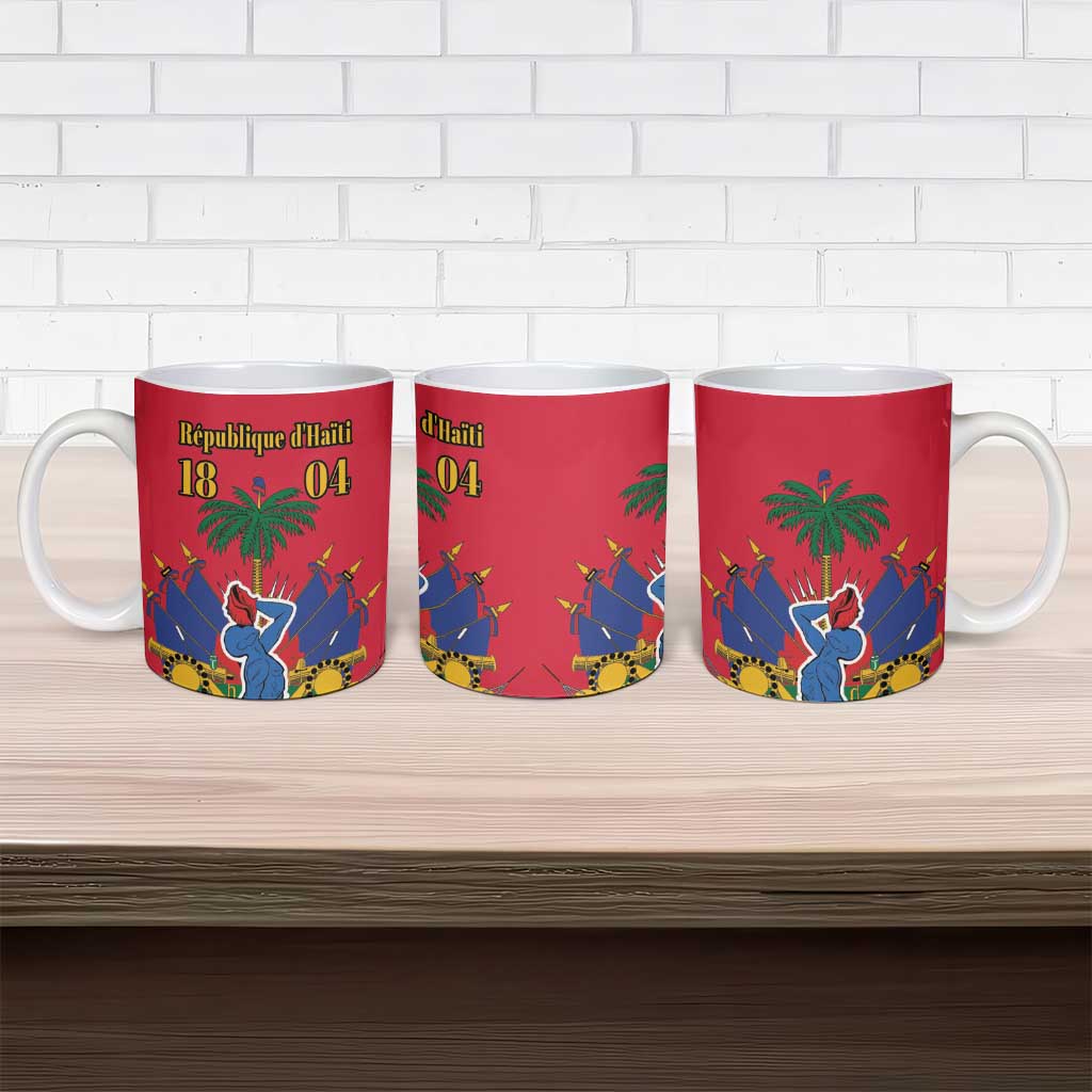 Afro-Haitians Independence Day Ceramic Mug Le Marron Inconnu Unity Makes Strength