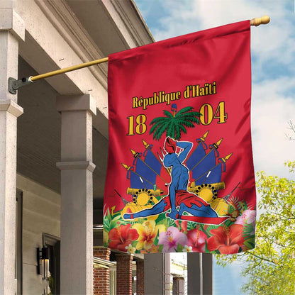 Afro-Haitians Independence Day Garden Flag Le Marron Inconnu Unity Makes Strength - African Pride