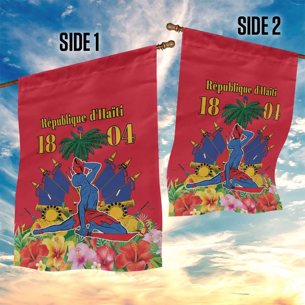 Afro-Haitians Independence Day Garden Flag Le Marron Inconnu Unity Makes Strength - African Pride