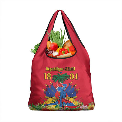 Afro-Haitians Independence Day Grocery Bag Le Marron Inconnu Unity Makes Strength - African Pride
