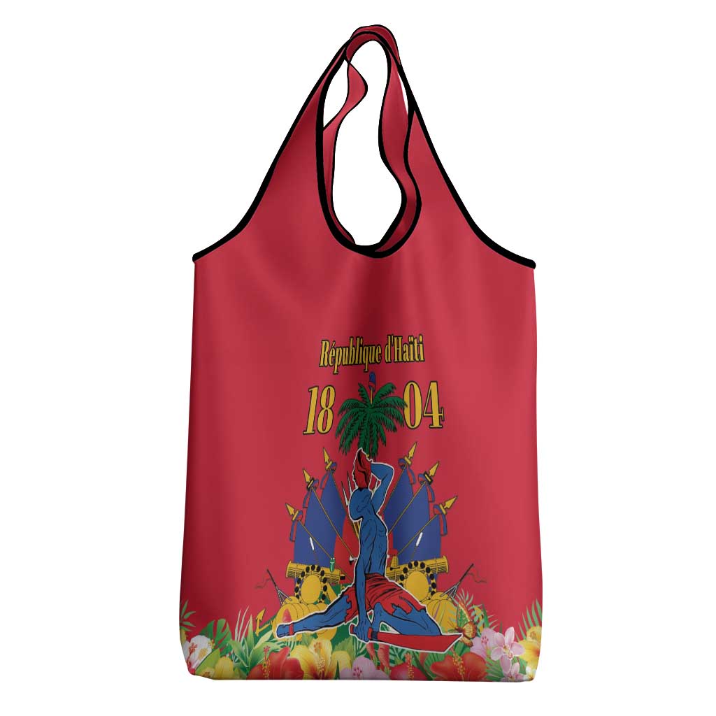 Afro-Haitians Independence Day Grocery Bag Le Marron Inconnu Unity Makes Strength - African Pride