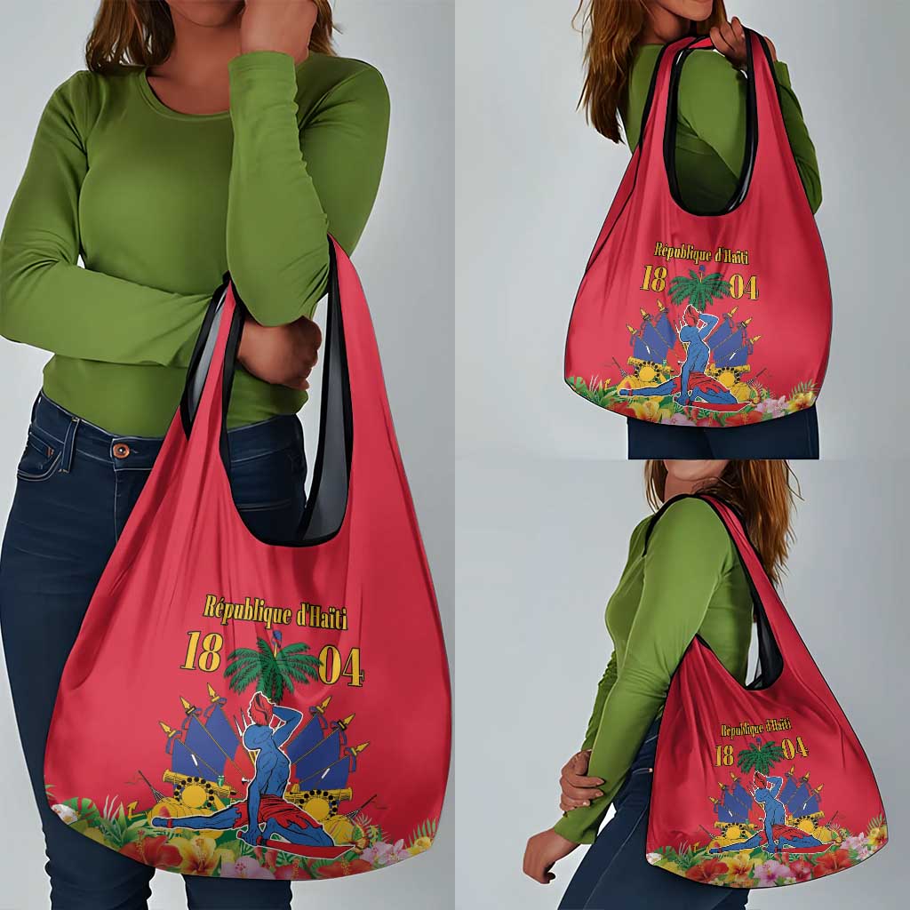 Afro-Haitians Independence Day Grocery Bag Le Marron Inconnu Unity Makes Strength - African Pride