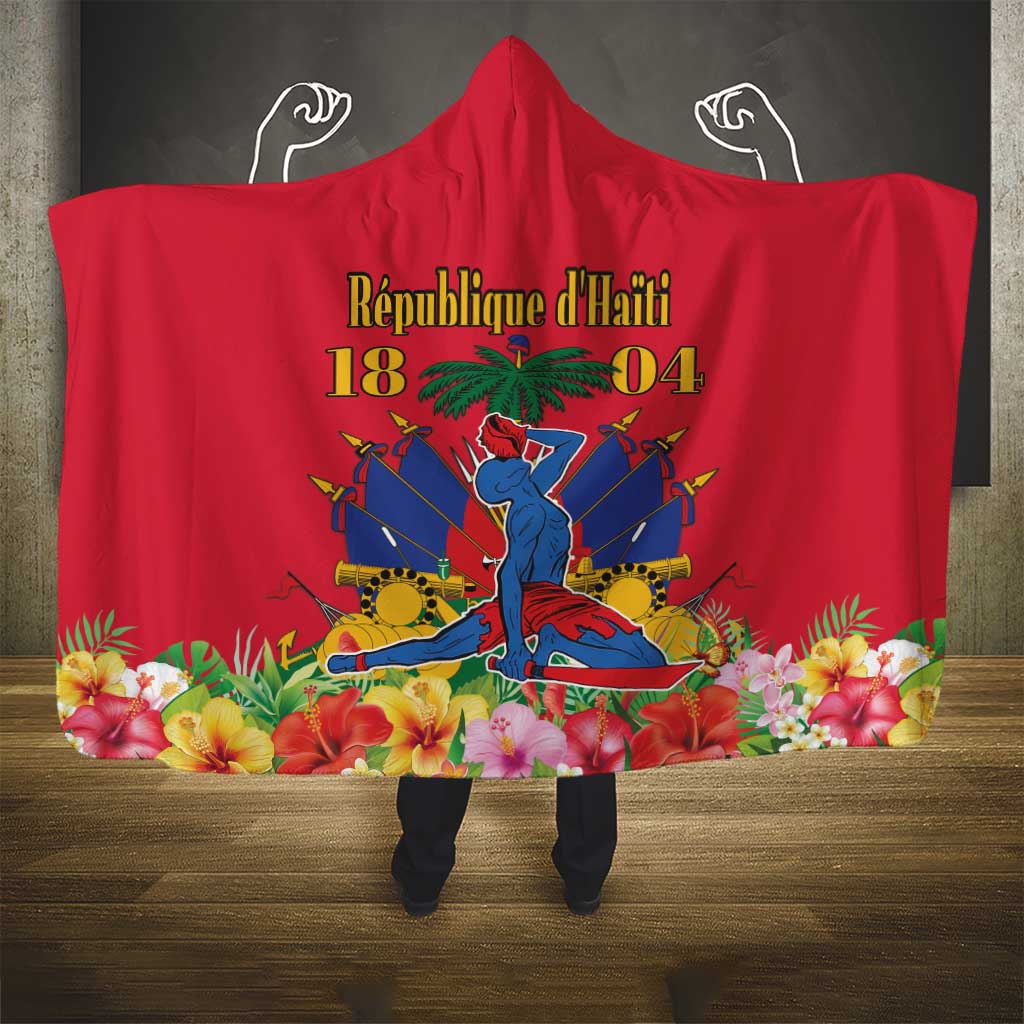 Afro-Haitians Independence Day Hooded Blanket Le Marron Inconnu Unity Makes Strength - African Pride