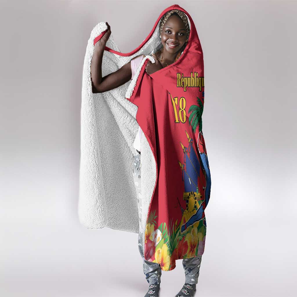 Afro-Haitians Independence Day Hooded Blanket Le Marron Inconnu Unity Makes Strength - African Pride