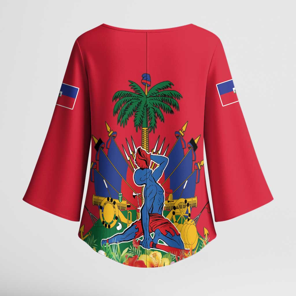 Afro-Haitians Independence Day Kimono Sleeve Blouse Le Marron Inconnu Unity Makes Strength