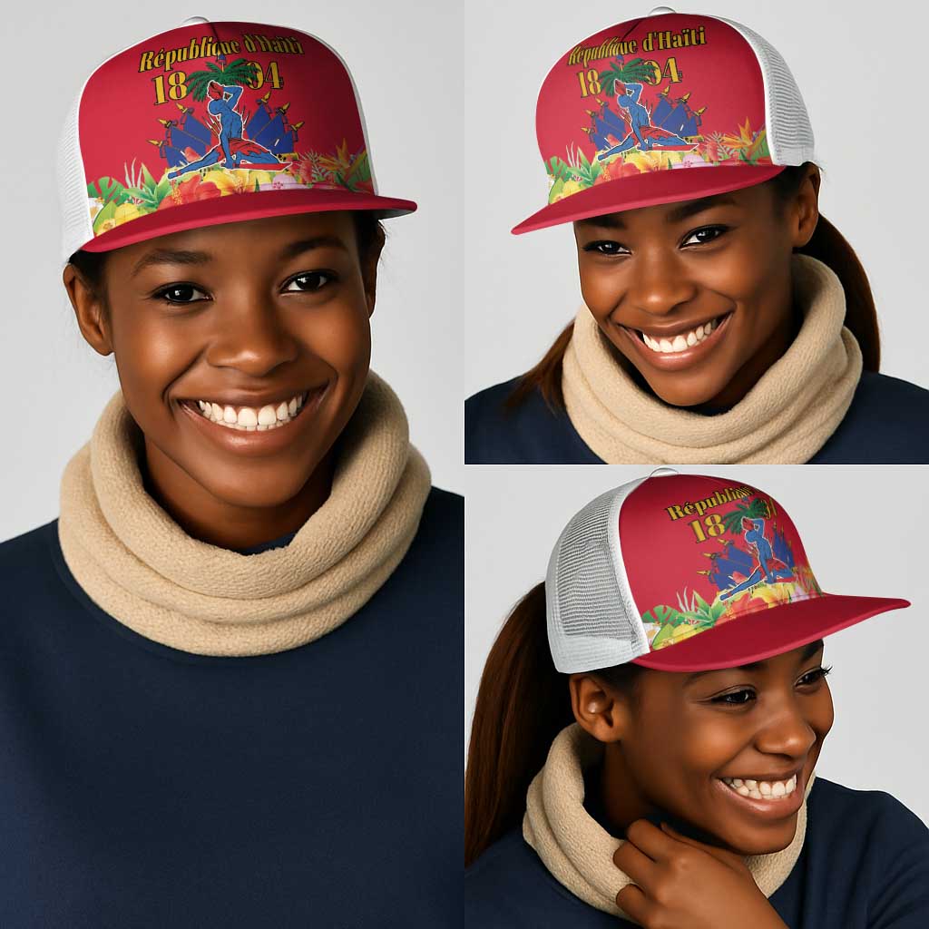 Afro-Haitians Independence Day Mesh Trucker Cap Le Marron Inconnu Unity Makes Strength - African Pride